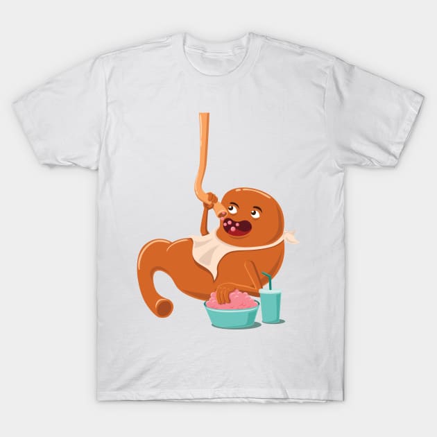 Stomach T-Shirt by nowis337